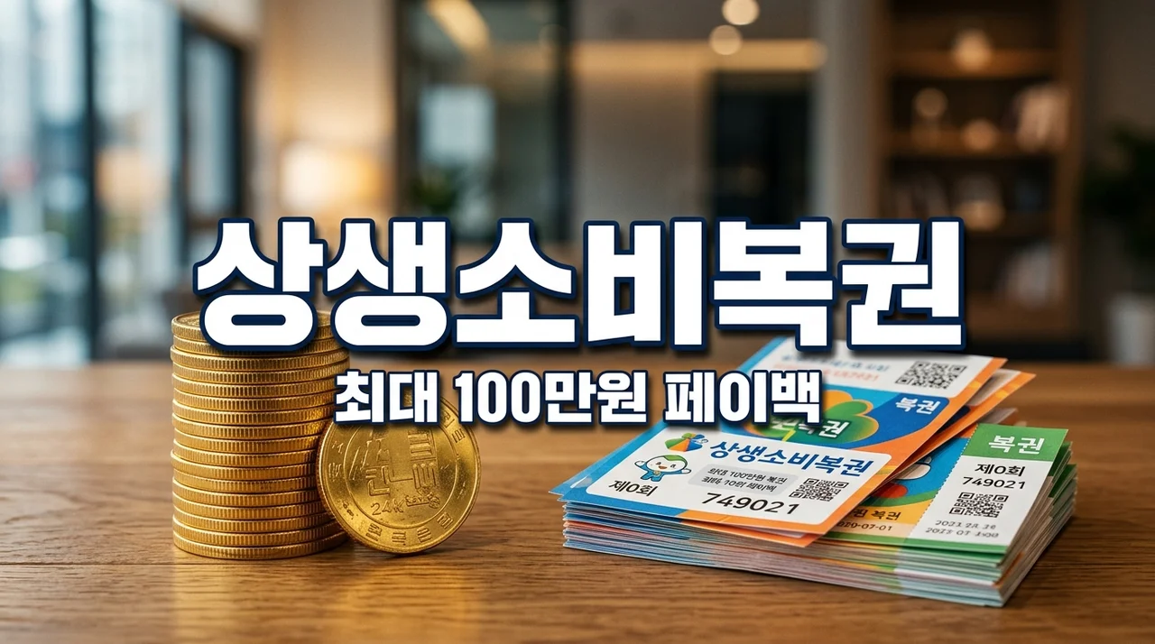 상생소비복권 신청 방법 및 기간: 1등 100만원 페이백 혜택 총정리