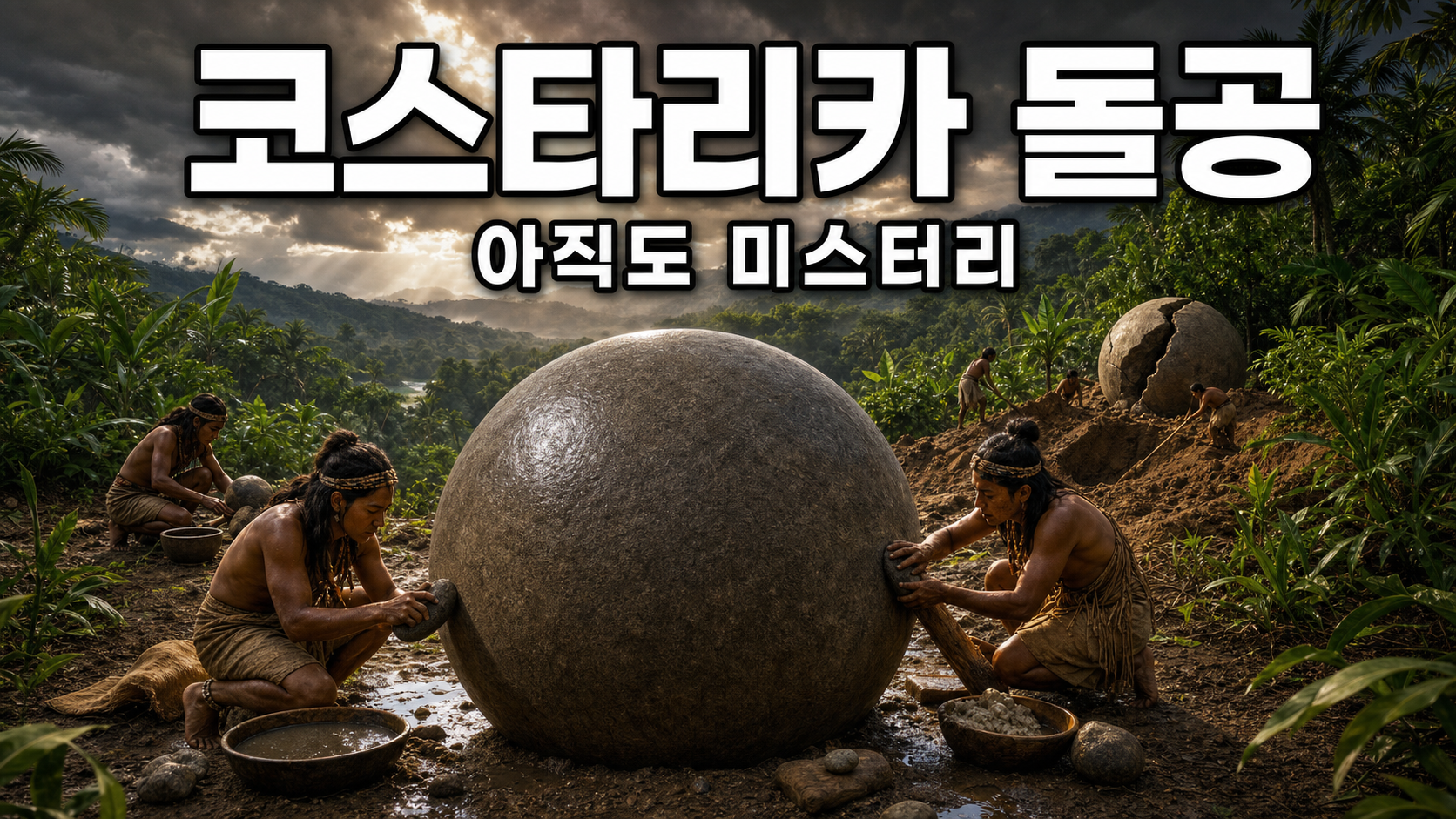 코스타리카 석구의 미스터리: 금속도 없이 깎은 완벽한 돌공, 정작 답은 우리가 부쉈다
