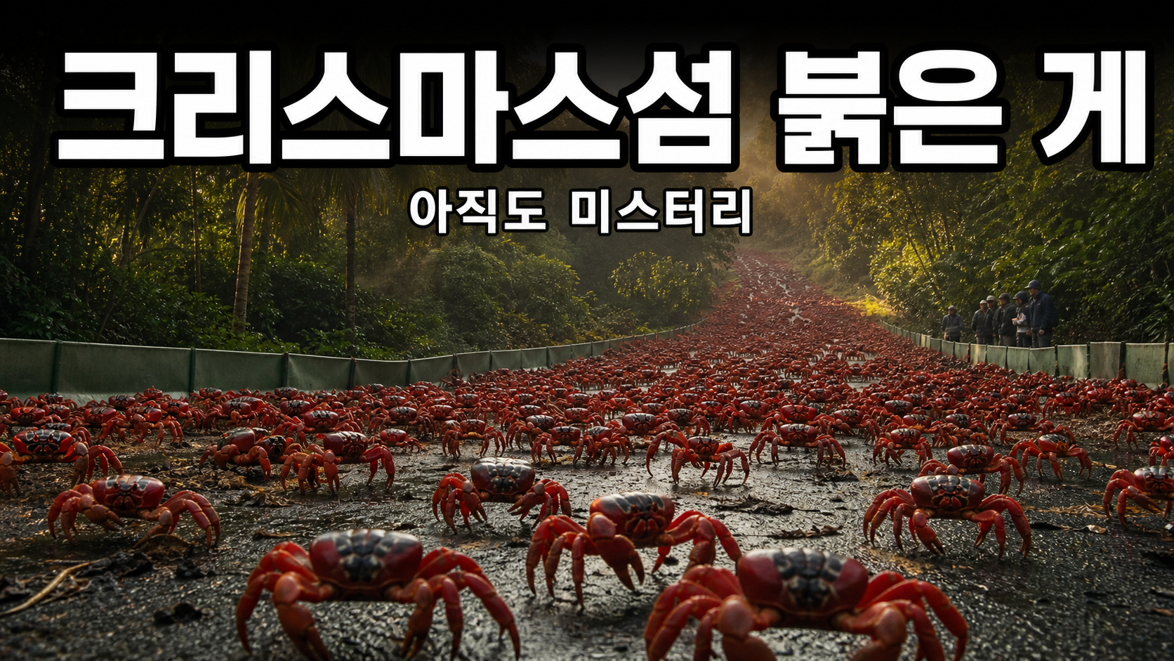 크리스마스섬 붉은 게 대이동: 5천만 마리가 도로를 붉게 물들이는 이유
