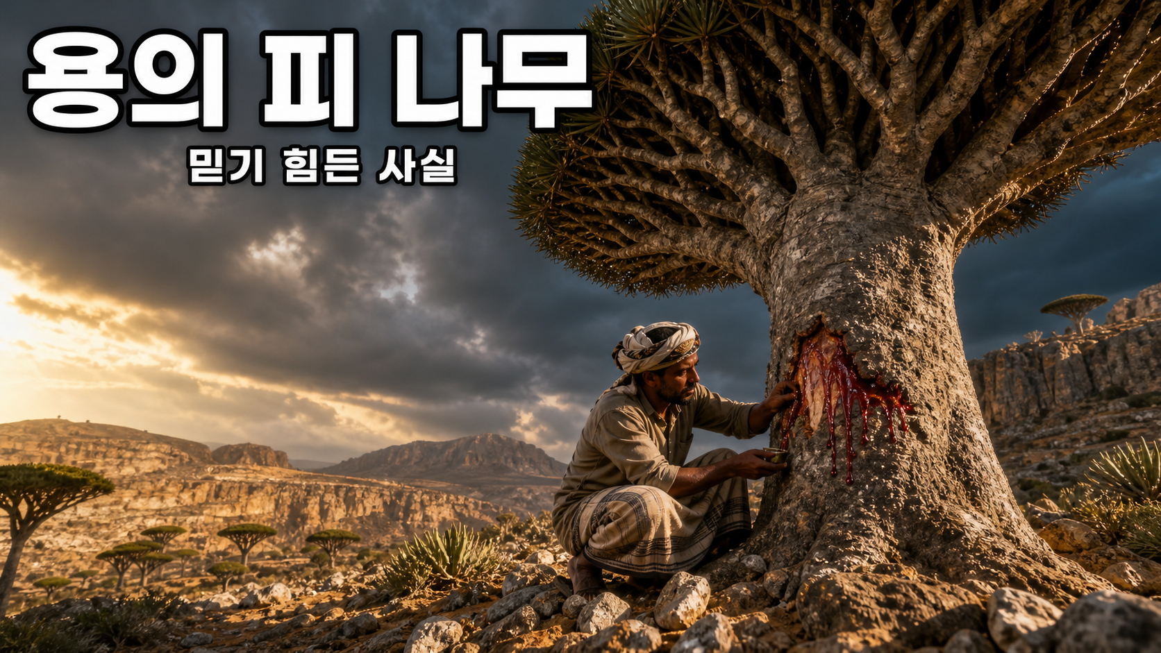 예멘 소코트라섬 용혈수, 왜 '용의 피'를 흘릴까?