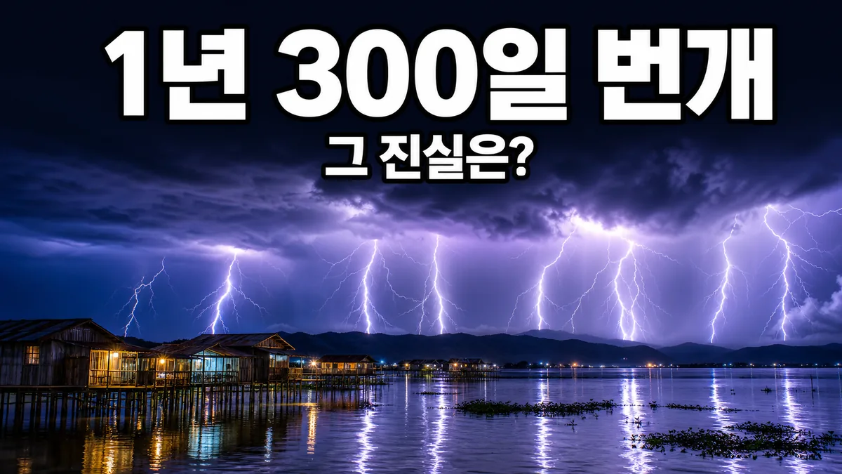 AI로 재현한 베네수엘라 마라카이보 호수 위 카타툼보의 밤 번개