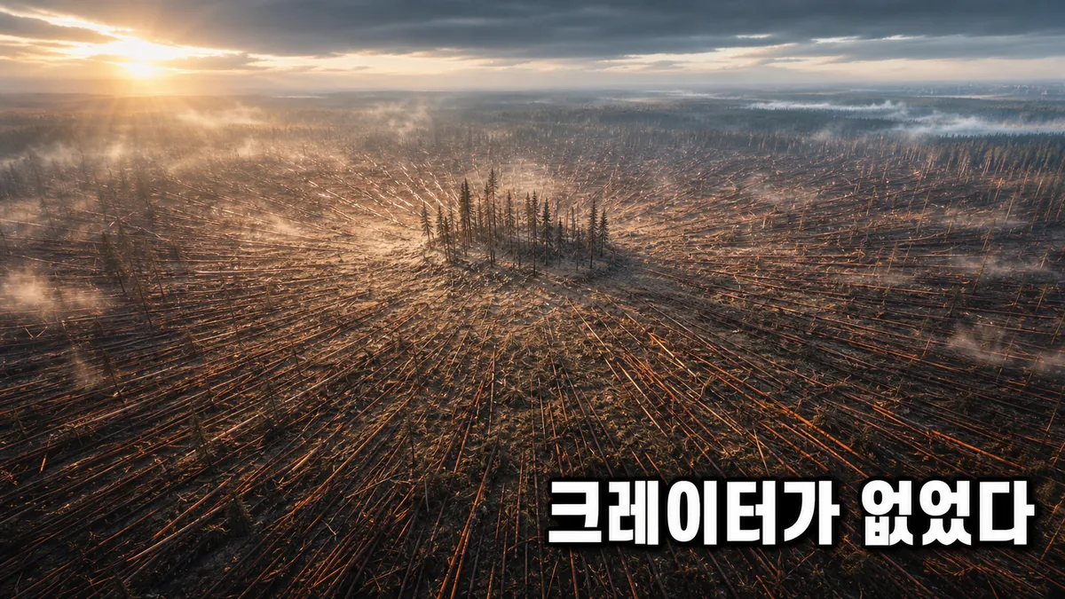 1908년 시베리아 퉁구스카 폭발, 크레이터는 없었다