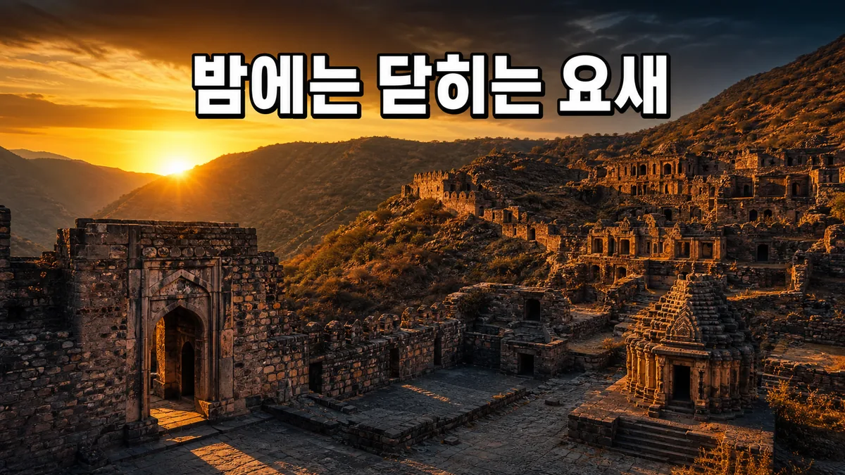 인도 관광부가 야간 출입 제한을 명시한 반가르 요새