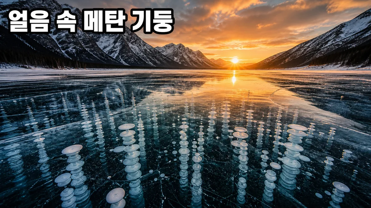 1972년 빅혼 발전소가 가둔 물, 아브라함 호수의 메탄 기둥