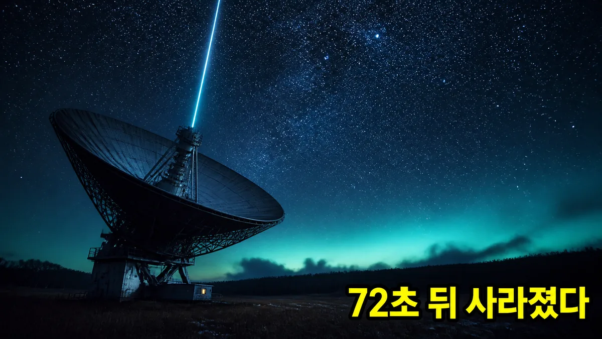 1977년 빅이어 망원경이 잡은 72초짜리 와우 신호